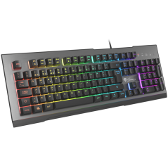 GENESIS Rhod 500 RGB teclado Juego USB QWERTY Portugués Negro, Plata