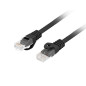 Cable red lanberg latiguillo cat.6 utp lszh cu 2m negro fluke passed