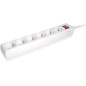 Regleta equip con 6 tomas cable de red de 1.5 metros y boton de apagad