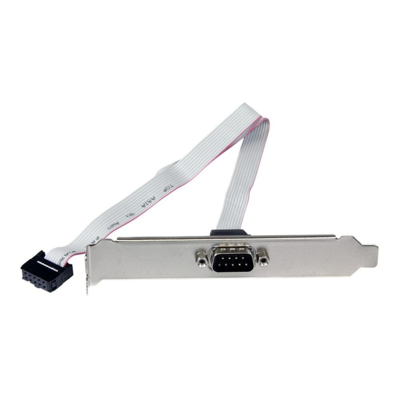 Bracket db9 a idc10 startech 0.41m - macho - hembra - gris