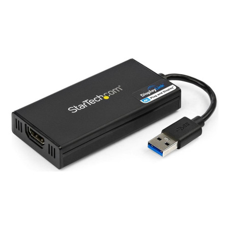 Adaptador usb 3.0 a hdmi 4k startech 0.2m - macho - hembra - negro
