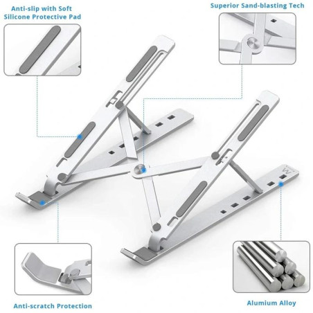 Ewent EW1266 soporte portátil viaje aluminio 17