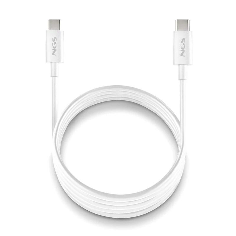 NGS CABLE CARGA RAPIDA USB-C A USB-C 1M BLANCO