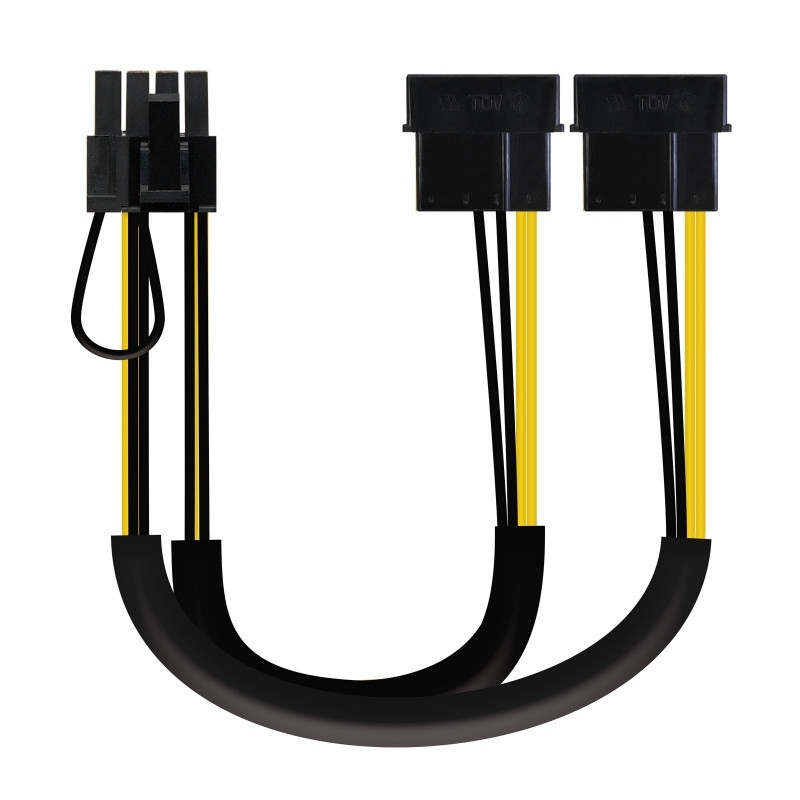 Nanocable Cable VGA 2x5.25/M-PCI-E(6+2PIN)/M 20cm