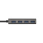 Aisens Hub USB 3.1 USB-C/M-4xTipo A/H gris, 15cm