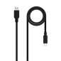 Nanocable Cable USB 2.0 3A USB-C-M/M 1.5M Negro Nanocable Cable USB 2.0 3A USB-C-M/M 1.5M Negro