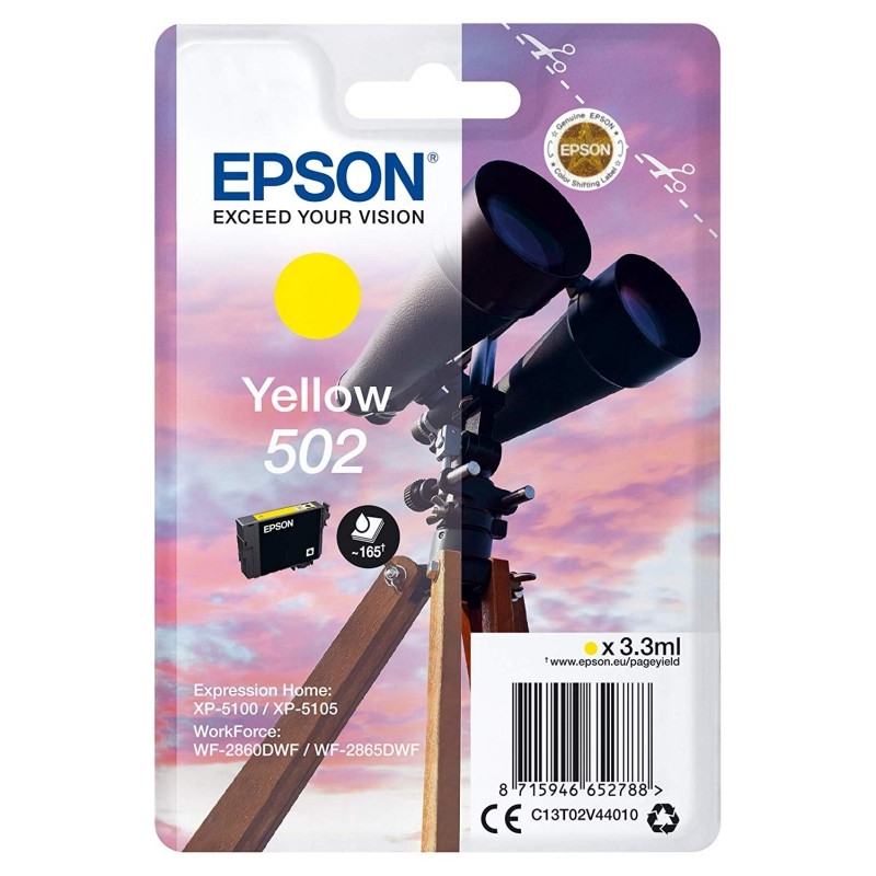Epson Cartucho 502 Amarillo Epson Cartucho 502 Amarillo