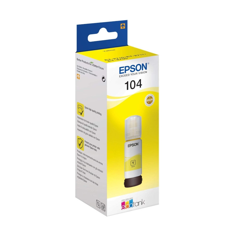 Epson Botella Tinta Ecotank 104 Amarillo Epson Botella Tinta Ecotank 104 Amarillo
