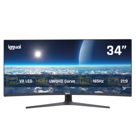 iggual Monitor 34 UWQHD 1ms 2DP 2HDMI MM AA Curvo