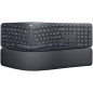 Teclado logitech ergo k860 ergonomico bluetooth wireless grafito