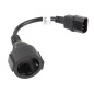 Cable lanberg adaptador iec 320 c14 - schuko cee7 hembra 20cm