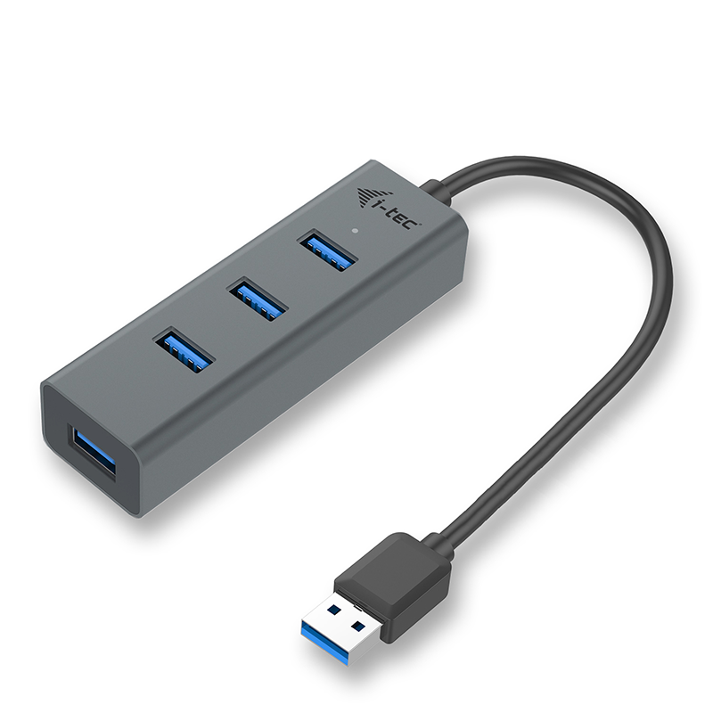 Hub i - tec usb 3.0 con 4 puertos usb 3.0 con cable integrado 28cm