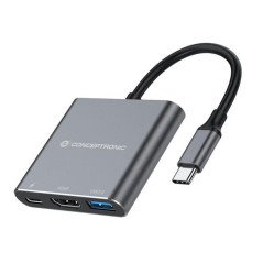 Hub usb tipo c conceptronic donn18g 1 x hdmi - 1 x usb 3.0 - 1 x usb t