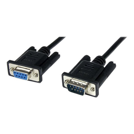 Cable db9 startech 1m - macho - hembra - negro