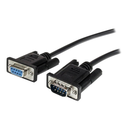 Cable db9 startech 2m - macho - hembra - negro