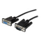Cable db9 startech 2m - macho - hembra - negro