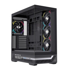 Caja ordenador gaming einarex s800 atx rgb cristal templado negra