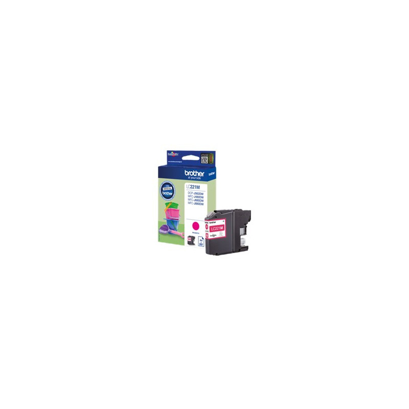 Cartucho tinta brother lc221m magenta 260 paginas dcpj562dw - mfcj480dw - mfcj680dw