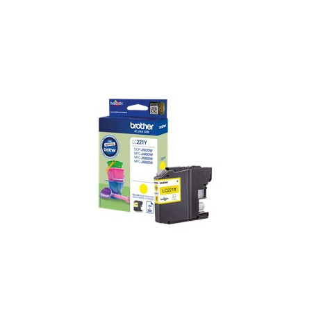 Cartucho tinta brother lc221y amarillo 260 paginas dcpj562dw - mfcj480