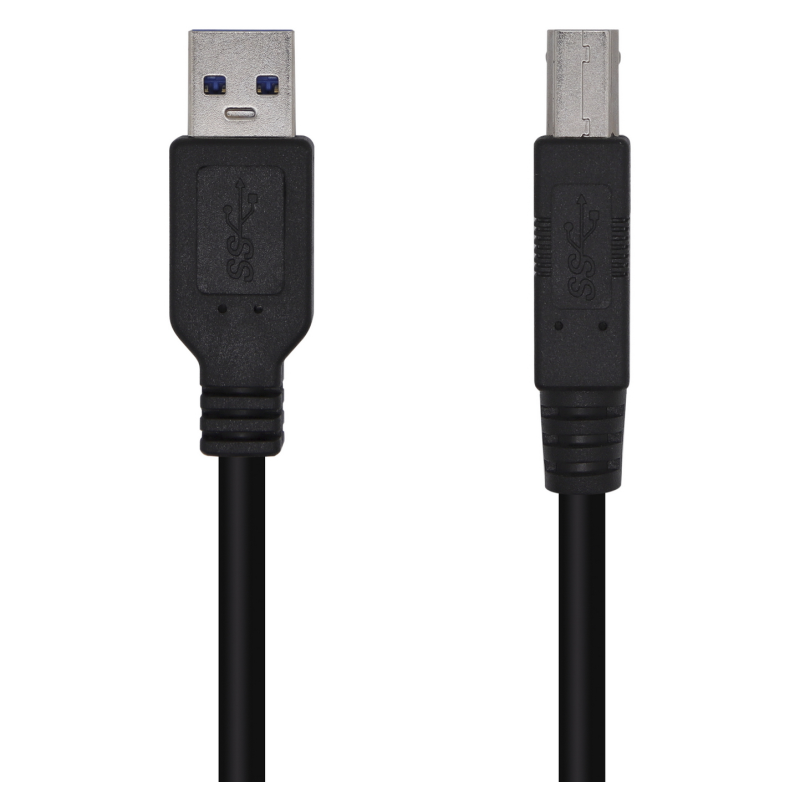 AISENS Cable USB 3.0 Impresora Tipo A/M-B/M, Negro, 3.0m