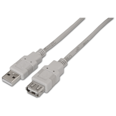 AISENS A101-0012 cable USB USB 2.0 1 m USB A Beige