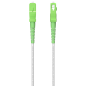 AISENS Cable Fibra Óptica Latiguillo G657A2 3.0 9/125 SMF Simplex CPR DCA LSZH, SC/APC-SC/APC, Blanco, 80 m