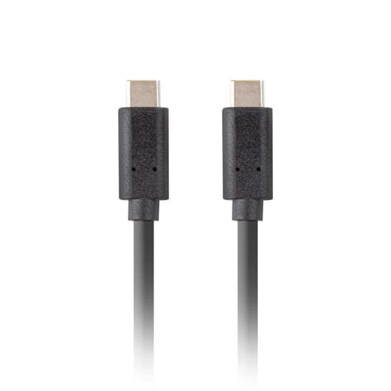 Cable usb tipo c lanberg 3.1 - macho - macho - 10gb - s - pd 100w - 1m - negro