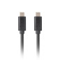 Cable usb tipo c lanberg 3.1 - macho - macho - 10gb - s - pd 100w - 1m - negro
