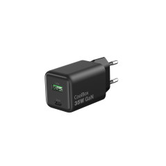 CARGADOR PARED/VIAJE 3.0 GaN USB-C/PD + USB-A 35W NEGRO COOLBOX