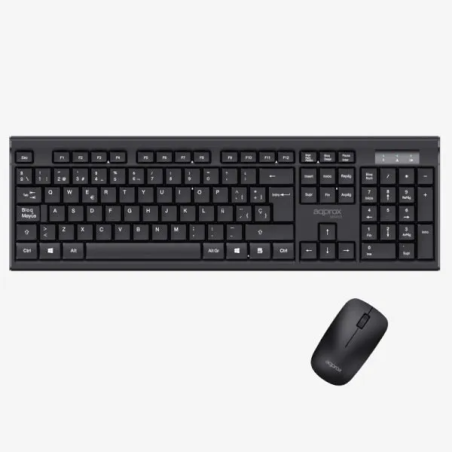 TECLADO + RATON OPTICO WIRELESS MX410 NEGRO APPROX