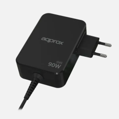 CARGADOR USB DE VIAJE/PARED TYPE-C 90W GaN NEGRO APPROX