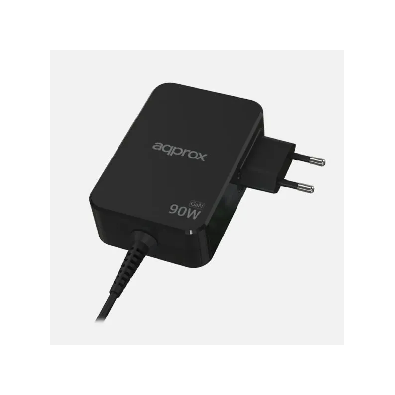 CARGADOR USB DE VIAJE/PARED TYPE-C 90W GaN NEGRO APPROX
