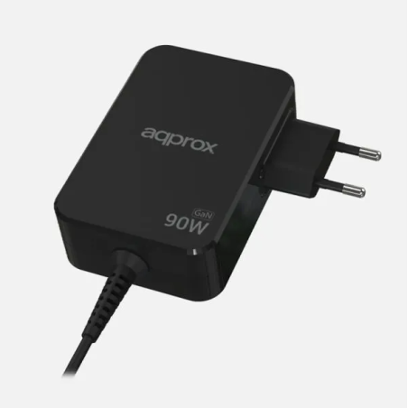 CARGADOR USB DE VIAJE/PARED TYPE-C 90W GaN NEGRO APPROX