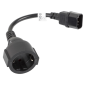 Lanberg CA-C14E-10CC-0018-BK cable de transmisión Negro 0,18 m C14 acoplador