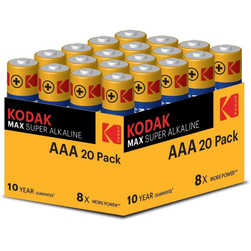Blister pilas kodak alcalina max aaa lr3 blister 20 pilas