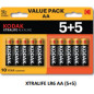 Blister pilas kodak alcalina xtralife aa lr6 - blister 5+5
