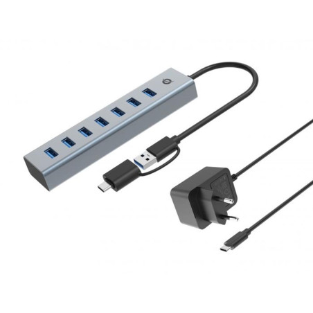 Hub usb 3.0 conceptronic hubbies21gp 7 puertos usb - c a 7xusb - a con