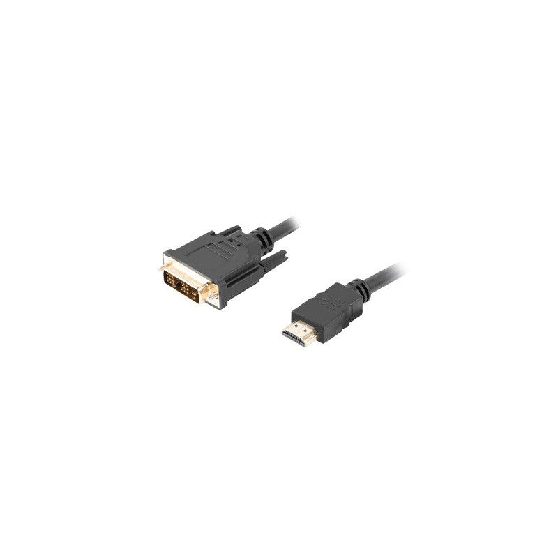 Cable hdmi lanberg macho - dvi - d 18+1 macho single link 0.5m negro