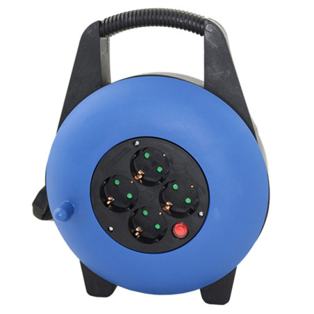 Regleta alargadera enrollacables 4 tomas - 15m - 16a - 250v - 3x1.5mm 