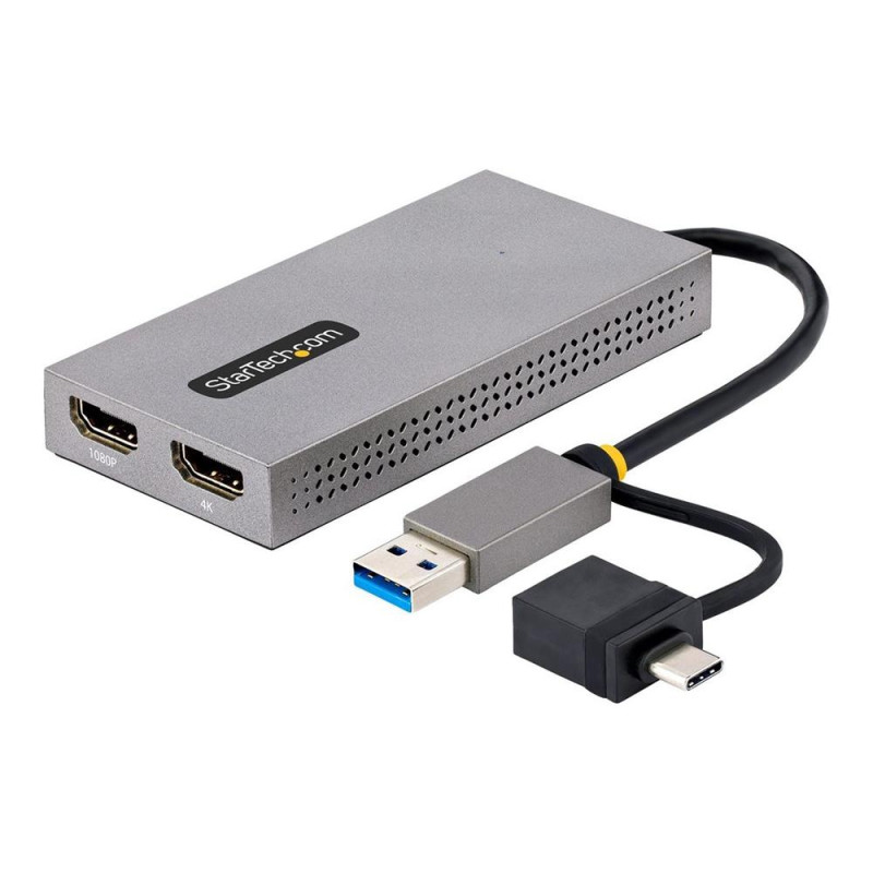 Adaptador usb 3.0 - usb tipo c a 2x hdmi startech macho - hembra - gris