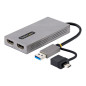 Adaptador usb 3.0 - usb tipo c a 2x hdmi startech macho - hembra - gris