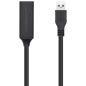AISENS Cable USB 3.0 Prolongador con amplificador y alim., Tipo A/M-A/H, Negro, 10m