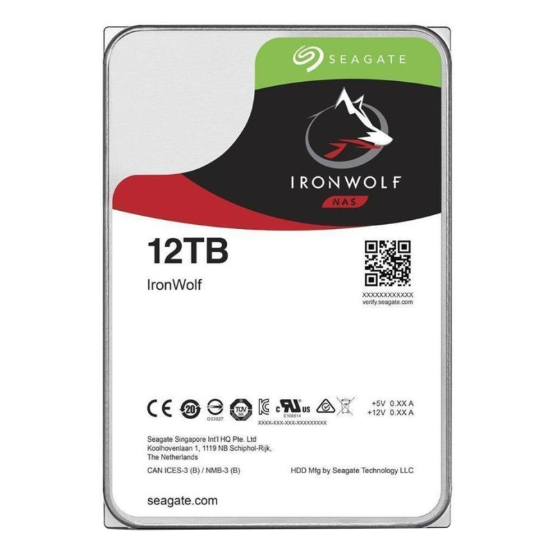 Seagate NAS HDD IronWolf disco duro interno 12 TB 7200 RPM 256 MB 3.5 Serial ATA III