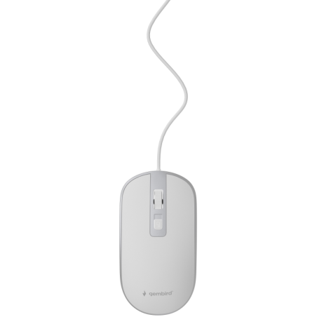 Gembird MUS-4B-06-WS ratón Oficina Ambidextro USB tipo A Óptico 1200 DPI