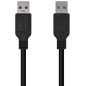 AISENS Cable USB 3.0, Tipo A/M-A/M, Negro, 2.0m