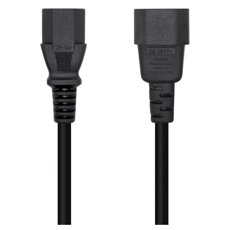 AISENS Cable Alimentación CPU, C13/H-C14/M, Negro, 3.0m