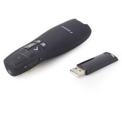 Gembird WP-L-12 apuntador inalámbricos RF Negro