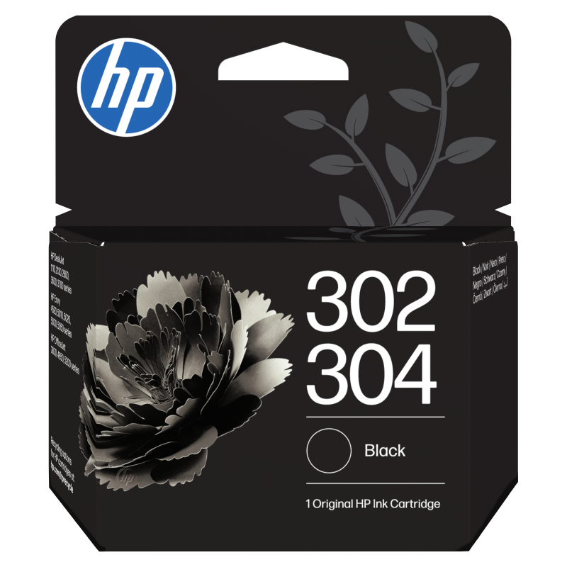 HP Paquete combinado de 2 cartuchos de tinta negra/tricolor 302/304