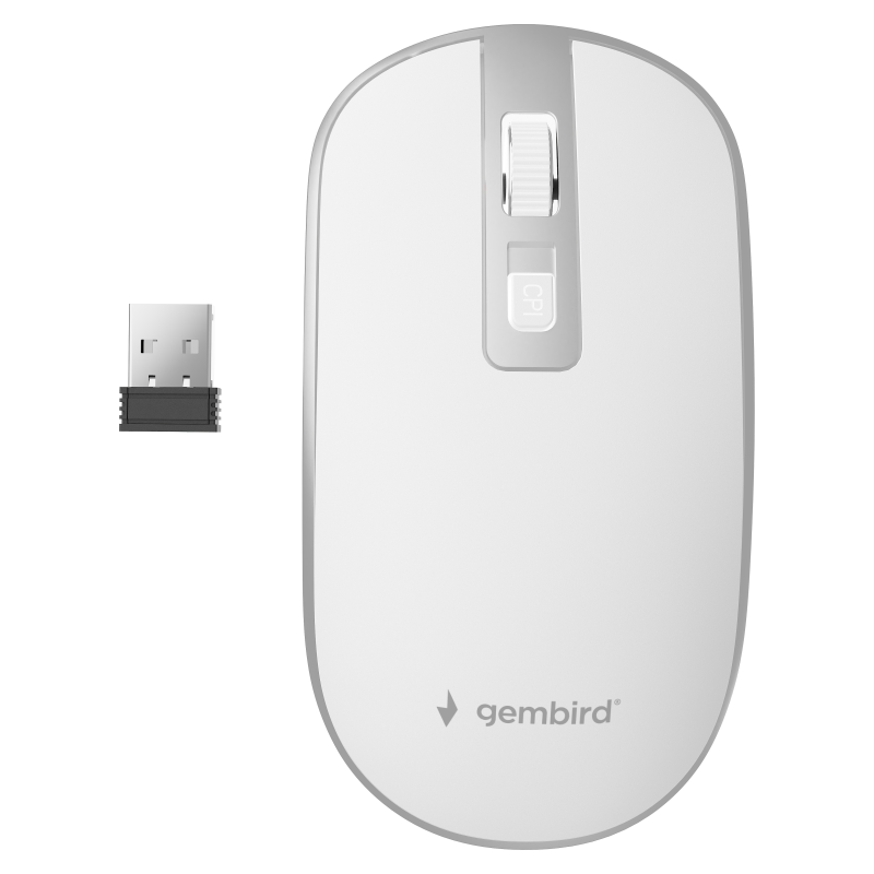 Gembird MUSW-4B-06-WS ratón Oficina Ambidextro RF inalámbrico Óptico 1600 DPI