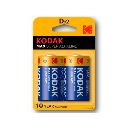Blister pilas kodak alcalina max d lr20 1.5v - blister 2 pilas